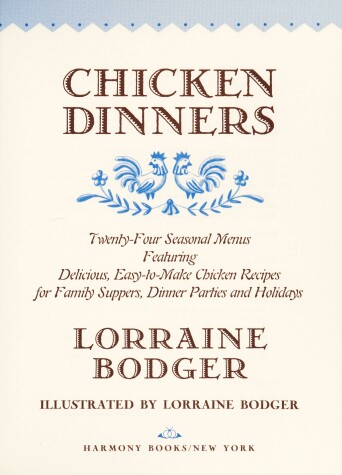 Book cover for Chicken Dinners 24 Seasonal Menus