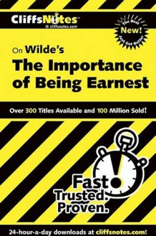 Cover of Cliffsnotes on the Importance of Being Earnest