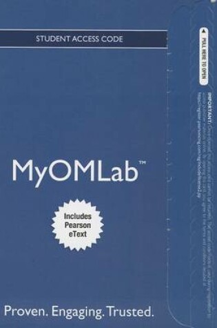 Cover of NEW MyOMLab with Pearson eText -- Access Card -- for Principles of Operations Mangement