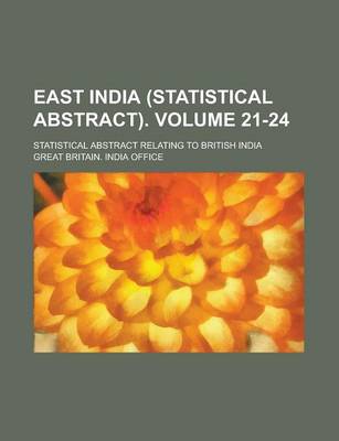 Book cover for East India (Statistical Abstract); Statistical Abstract Relating to British India Volume 21-24