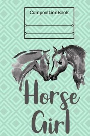 Cover of Horse Girl Composition Book - Graph Paper, 4x4 Grid