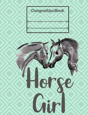 Book cover for Horse Girl Composition Book - Graph Paper, 4x4 Grid
