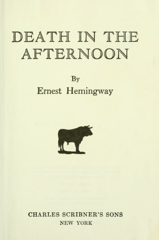 Cover of Death in the Afternoon