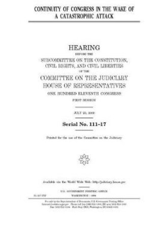 Cover of Continuity of Congress in the wake of a catastrophic attack