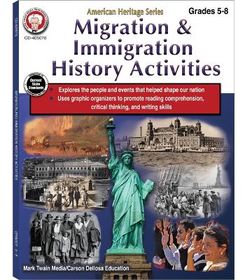 Book cover for Migration & Immigration History Activities Workbook, Grades 5 - 8