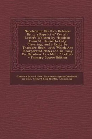 Cover of Napoleon in His Own Defence