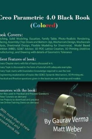 Cover of Creo Parametric 4.0 Black Book (Colored)