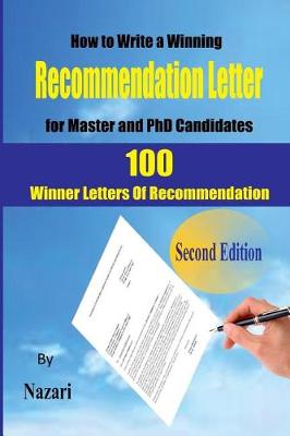 Book cover for How to Write a winning Recommendation Letter for Master and PhD Candidates