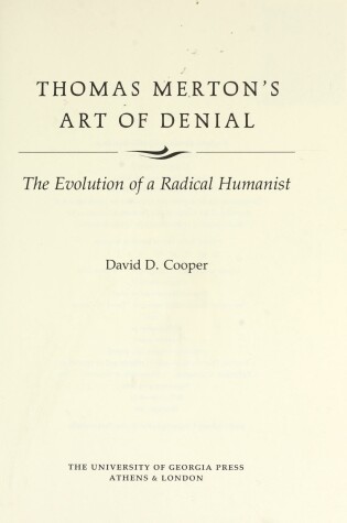 Cover of Thomas Merton's Art of Denial