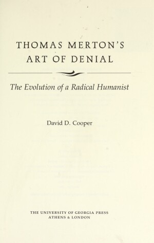 Book cover for Thomas Merton's Art of Denial