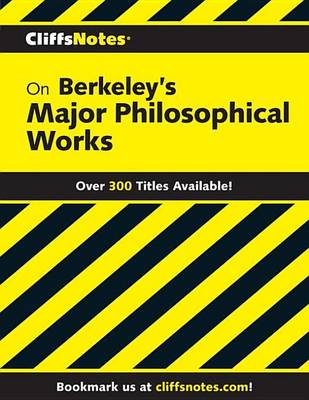 Book cover for Cliffsnotes on Berkeley's Major Philosophical Works