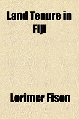 Book cover for Land Tenure in Fiji