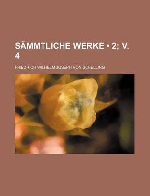 Book cover for Sammtliche Werke (2; V. 4)