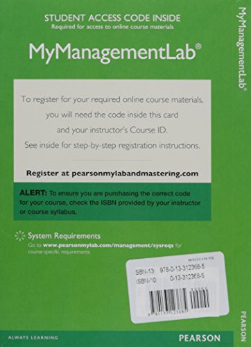 Book cover for 2014 MyManagementLab with Pearson eText -- Standalone Access Card -- for Strategic Management and Business Policy