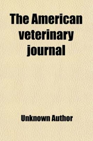 Cover of The American Veterinary Journal