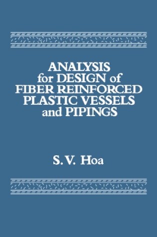 Cover of Analysis for Design of Fiber Reinforced Plastic Vessels