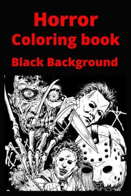 Book cover for Horror Coloring book Black Background