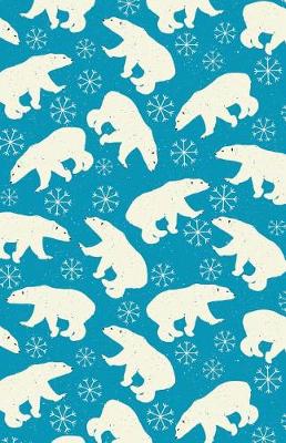 Cover of Journal Notebook Polar Bears in Snow Winter Pattern - Blue