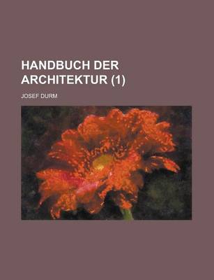 Book cover for Handbuch Der Architektur (1 )