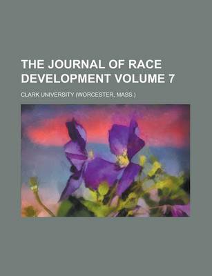 Book cover for The Journal of Race Development Volume 7