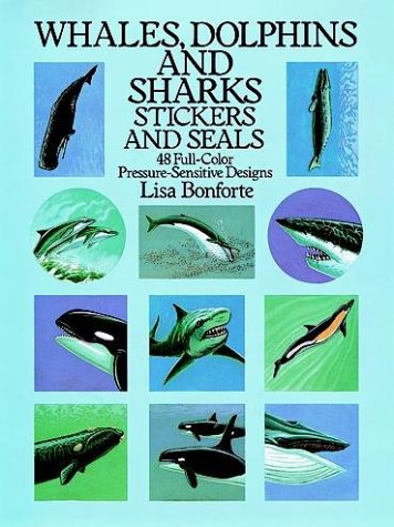 Book cover for Whales, Dolphins and Sharks Stickers and Seals