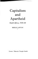 Book cover for Capitalists and Apartheid