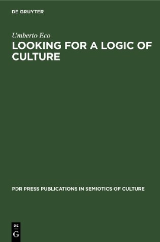 Cover of Looking for a Logic of Culture