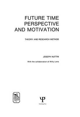 Book cover for Future Time Perspective and Motivation