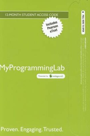 Cover of MyLab Programming with Pearson eText -- Access Card -- for Starting Out with Python