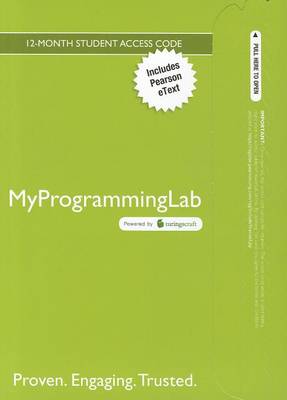 Book cover for MyLab Programming with Pearson eText -- Access Card -- for Starting Out with Python