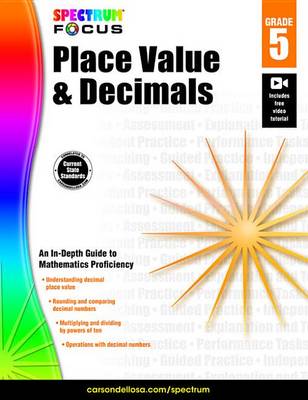 Book cover for Spectrum Place Value, Decimals, and Rounding