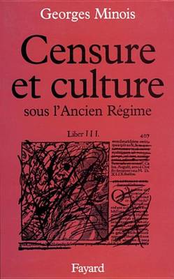 Book cover for Censure Et Culture Sous L'Ancien Regime