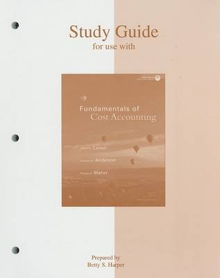 Cover of Study Guide for Use with Fundamentals of Cost Accounting