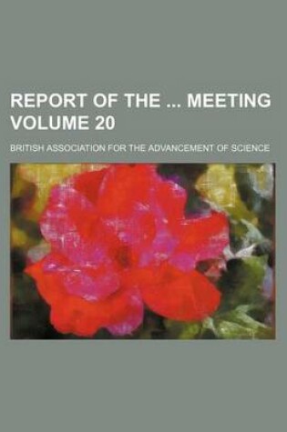 Cover of Report of the Meeting Volume 20