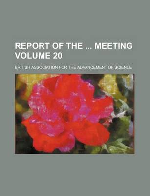 Book cover for Report of the Meeting Volume 20