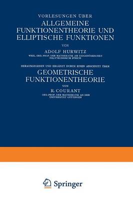 Book cover for Vorlesungen UEber Allgemeine Funktionentheorie Und Elliptische Funktionen