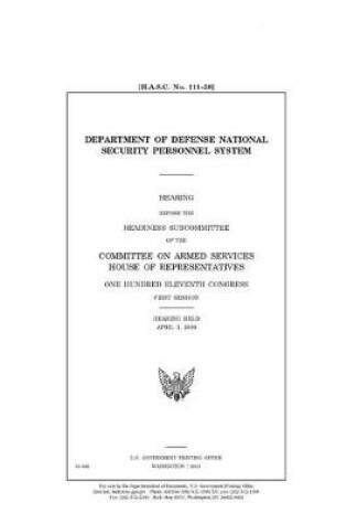 Cover of Department of Defense National Security Personnel System