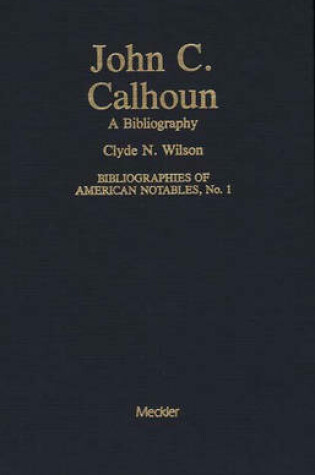 Cover of John C. Calhoun