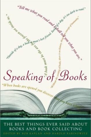 Cover of Speaking of Books