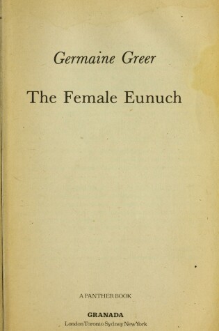 Cover of Female Eunuch (Panther Ed