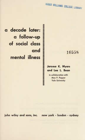 Book cover for Decade Later