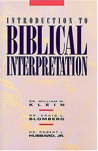 Book cover for Introduction to Biblical Interpretation