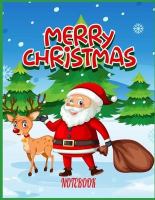 Book cover for merry christmas notebook for kids 8-12