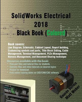 Book cover for SolidWorks Electrical 2018 Black Book (Colored)