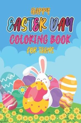 Cover of Happy easter day coloring book for teens