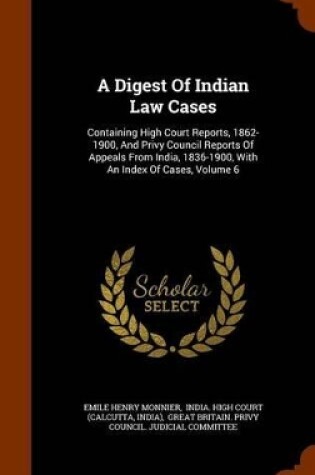 Cover of A Digest of Indian Law Cases