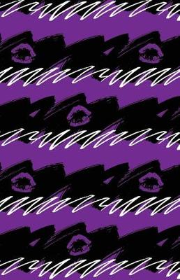 Book cover for Journal Notebook Purple Lips - Abstract Purple and Black Pattern