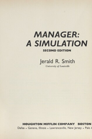 Cover of Manager