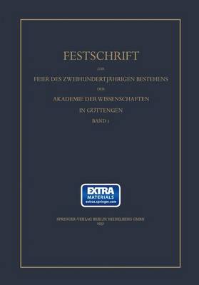 Book cover for Festschrift zur Feier des zweihundertjährigen Bestehens des Akademie der Wissenschaft in Göttingen