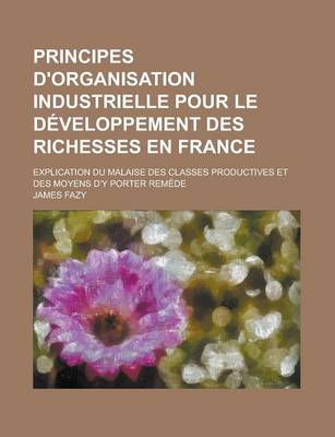 Book cover for Principes D'Organisation Industrielle Pour Le Developpement Des Richesses En France; Explication Du Malaise Des Classes Productives Et Des Moyens D'y Porter Remede